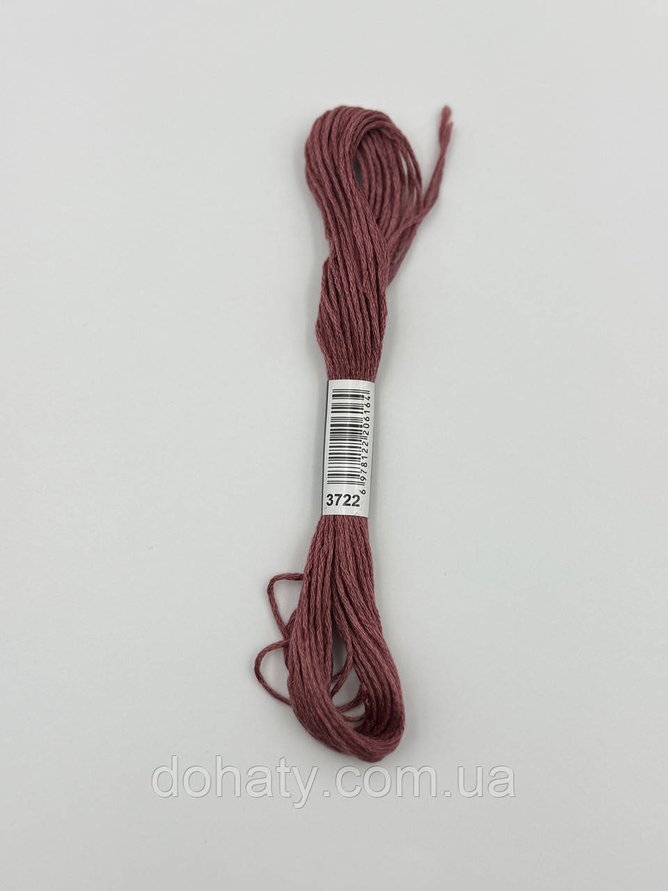 Нитки муліне 3722 Лососево-рожевий середній - теплий для вишивання, фото 1