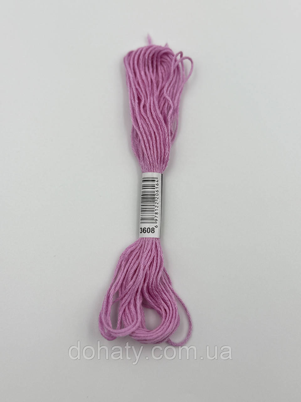 Нитки муліне 3608 Рожевий - насичений для вишивання, фото 1