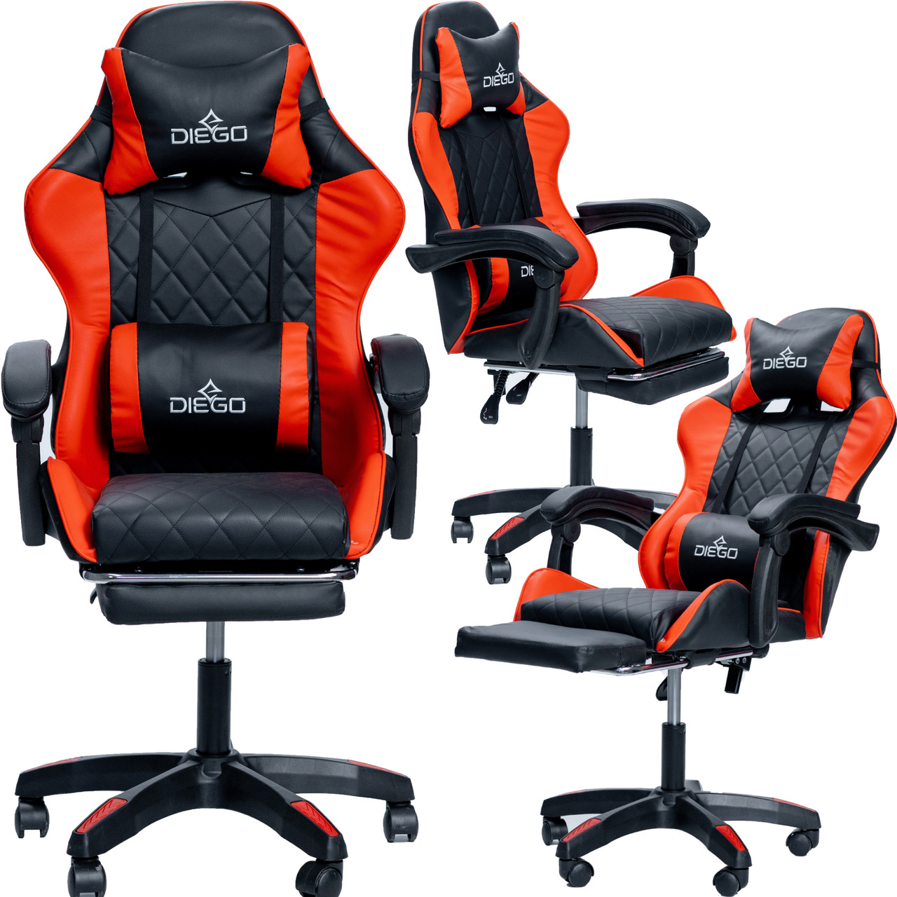 Крісло геймерське DIEGO AERO Black-Red, фото 1