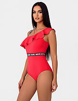 ОПТКупальник слитный Samegame 582 Дана коралловый (В НАЛИЧИИ ТОЛЬКО 44 46 48 50 52 УКР р-ры), фото 4