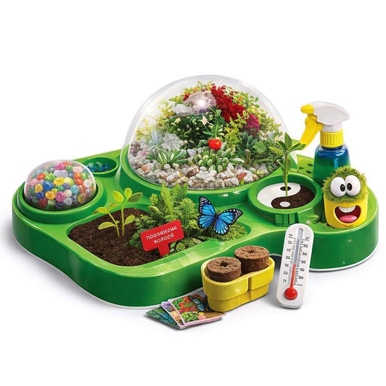 Ігровий набір для вирощування рослин Danko Toys Home Florarium HFL-01-01 — дитячий флораріум, міні-сад, експерименти для дітей, фото 1