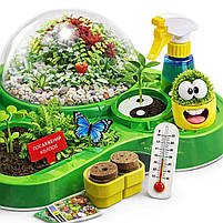 Ігровий набір для вирощування рослин Danko Toys Home Florarium HFL-01-01 — дитячий флораріум, міні-сад, експерименти для дітей, фото 6
