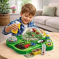 Ігровий набір для вирощування рослин Danko Toys Home Florarium HFL-01-01 — дитячий флораріум, міні-сад, експерименти для дітей, фото 4