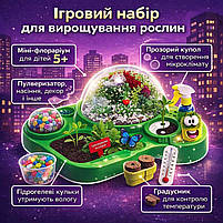 Ігровий набір для вирощування рослин Danko Toys Home Florarium HFL-01-01 — дитячий флораріум, міні-сад, експерименти для дітей, фото 2