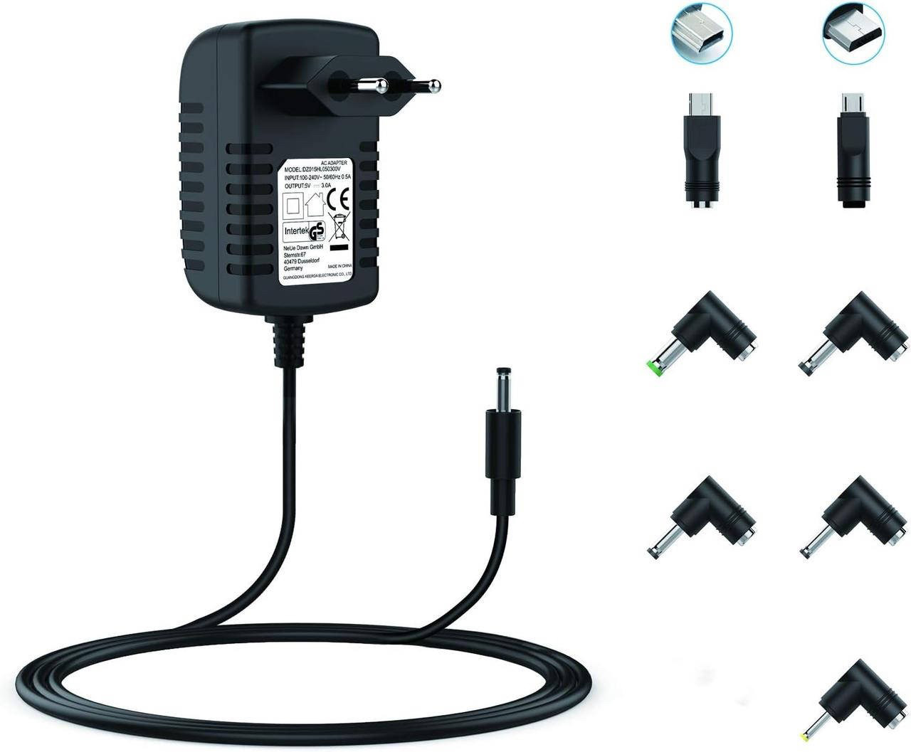 Універсальний блок живлення NEUE DAWN 5V 3A 15W, AC 100–240V, 7 DC адаптерів, фото 1