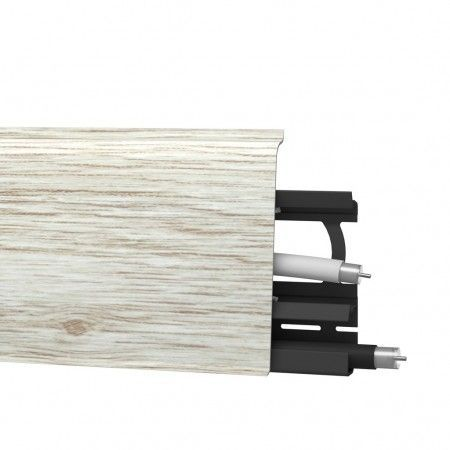 Плінтус ПВХ Arbiton INDO 135 Дуб Платиновий 70x2500 мм