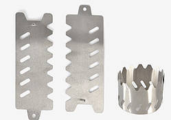 Туристична підставка під казанок / спиртівку F1, складна, з нержавіючої сталі — кронштейни для похідної пальника, міні печі solve