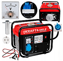 Генератор бензиновий 1,2 кВт Kraft&Dele KD109 12/230В, 2-тактний, однофазний, бак 4 л