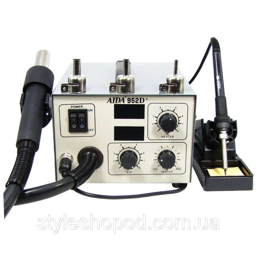Паяльна станція AIDA 952D+ компресорна з термофеном і паяльником, фото 1