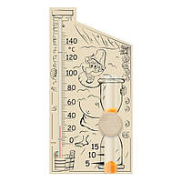 Термометр для сауни з пісочним годинником Банна станція вик. 1 Склоприлад (0...+140 °С)