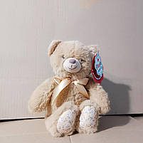 М'яка іграшка ведмедик Plush and Co 30 см — плюшевий коричневий ведмедик з бантиком, арт. PLC25012, фото 2