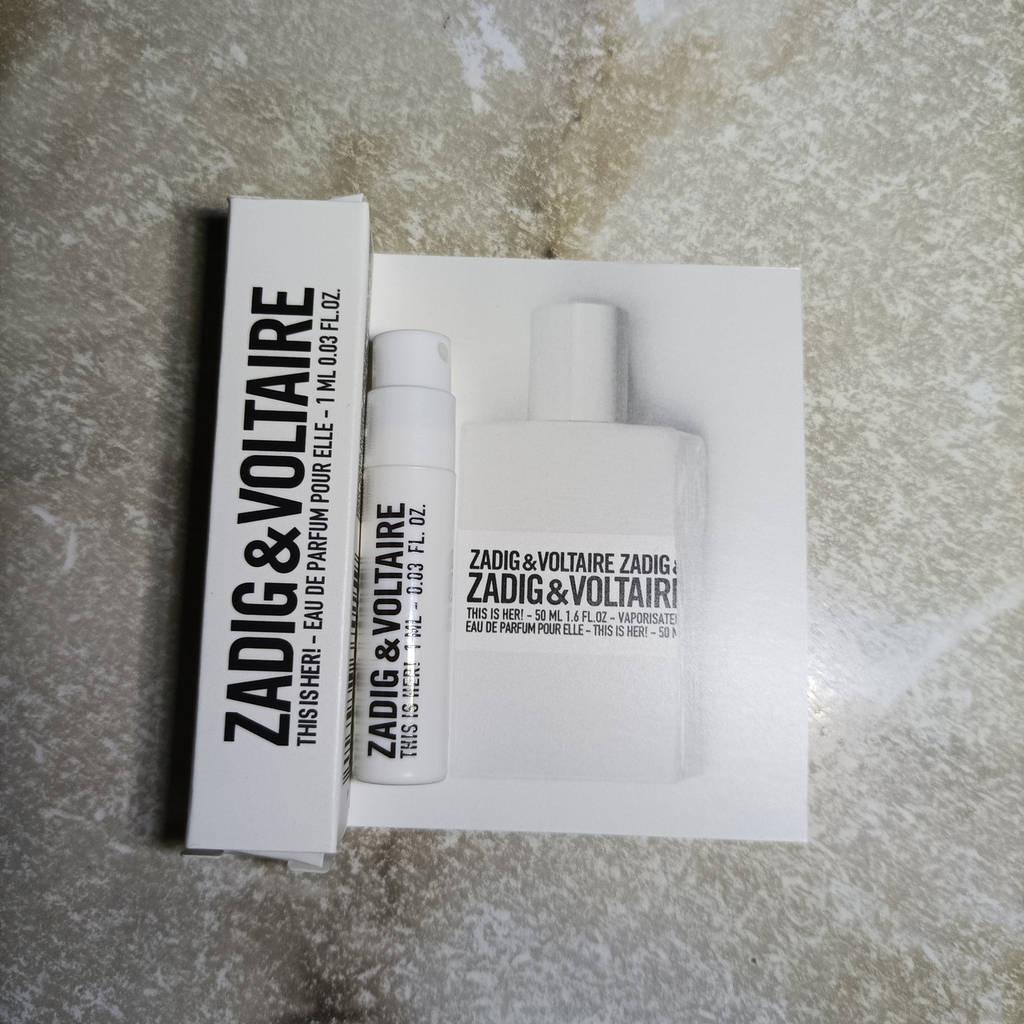 Оригінальний пробник жіночих парфумів Zadig Voltarie This Is Her 1 мл, шлейфовий аромат з нотою ванілі - фото покупців 1