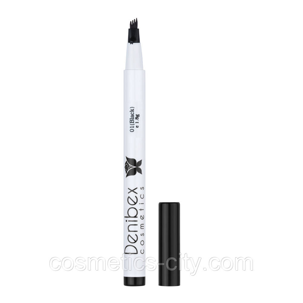 Маркер для брів Kika Tattoo eyebrow pen, No1, чорний., фото 1