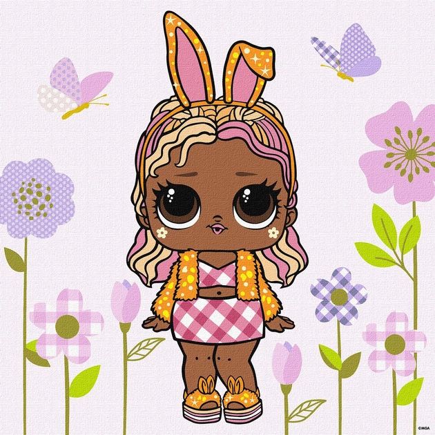 Набір для розпису по номерах для дітей "L.O.L. Surprise! HipHop4Lyfe BossBunny" 40х40см, фото 1