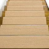 Самоклеючий теплий ковролін «Бежевий» 50×50 см для підлоги | Коврова вінілова плитка, миюча, водостійкаа, фото 9