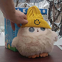 М'яка іграшка Le Doudou зі штучним інтелектом, бежева в шапці, фото 2