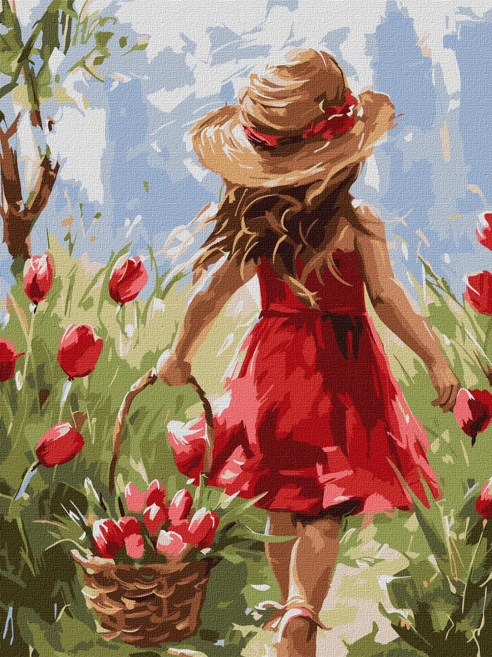 Набір для розпису по номерах "Квіткова радість" 30х40см, фото 1