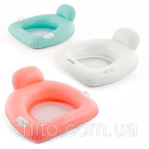 Пляжне Надувне крісло-плотик Intex 56801 «Cool Me Down» з сітчастим дном та спинкою, фото 1