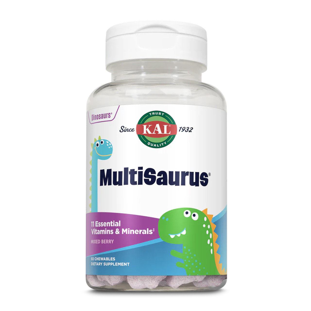 MultiSaurus - 60 chewable Mixed Berry, фото 1