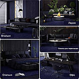 Самоклеючий теплий ковролін «Синій» 50×50 см для підлоги | Коврова вінілова плитка, миюча, водостійка, фото 5