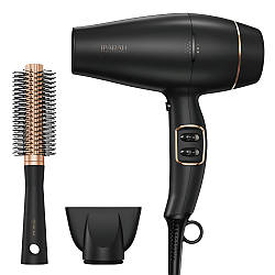 Фен для волосся + щітка-гребінець, 2200Вт, Р-350 / Потужний фен для сушіння волосся / Іонний фен