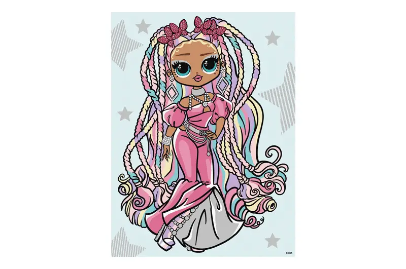 Набір для розпису по номерах  для дітей "L.O.L. Surprise! O.M.G. Fashion show Twist Queen" зі страза, фото 1