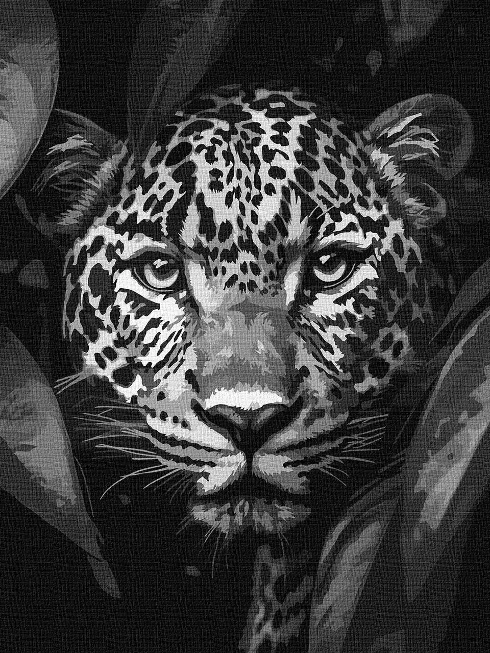 Набір для розпису по номерах "Леопард на полюванні" 30х40см, фото 1