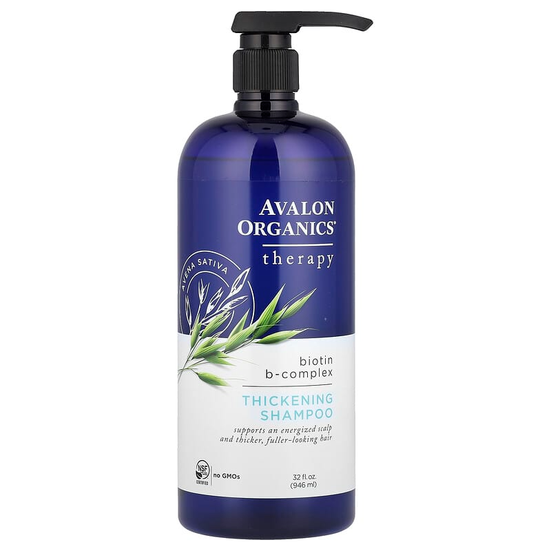 Шампунь для густоти волосся Avalon Organics "Biotin B-Complex Thickening Shampoo" з біотином (946 мл), фото 1
