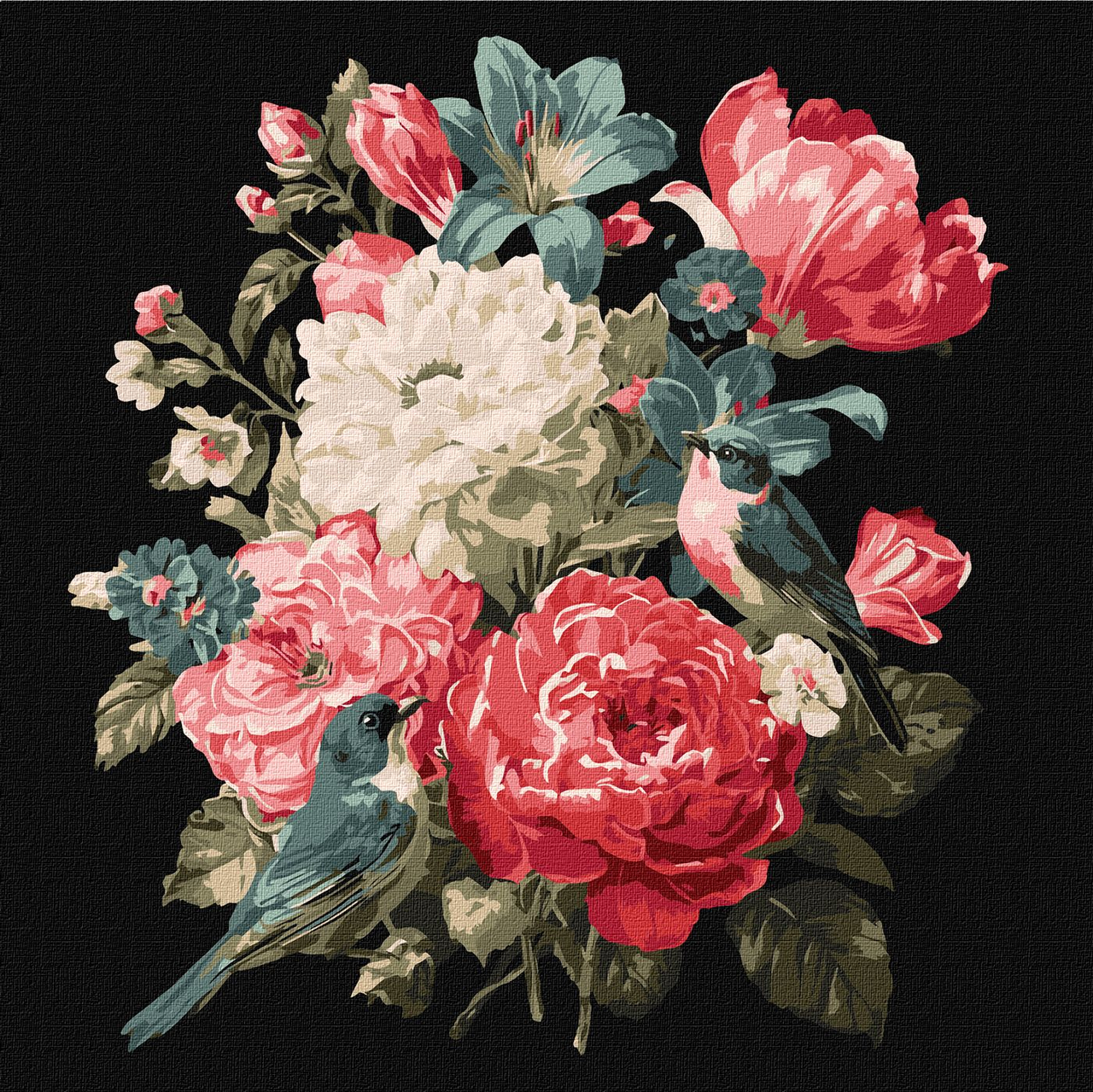 Набір для розпису по номерах "Букет життя" 30х30см, фото 1