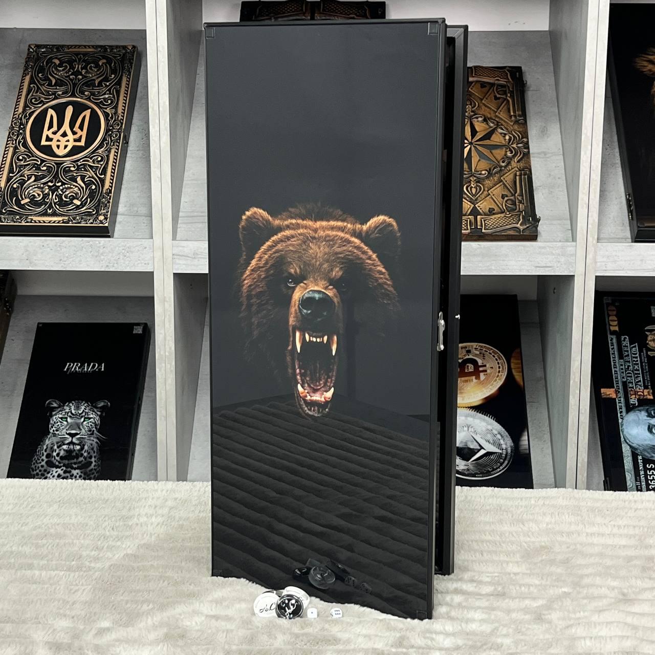 Нарди зі скла 61×27×5см Ведмідь, фото 1