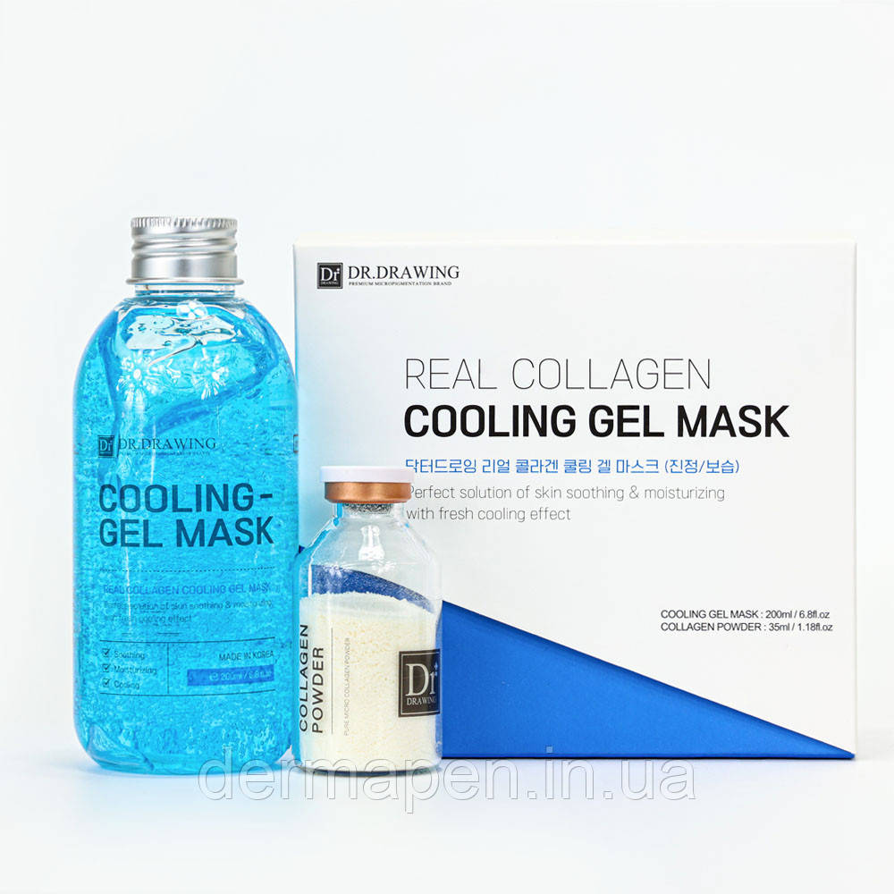 Маска охолоджуюча з колагеном Dr. Drawing Cooling Collagen Mask, фото 1