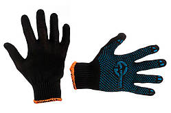 Рукавички Intertool синтетика з точкою 55г чорні 10" (12 шт.)