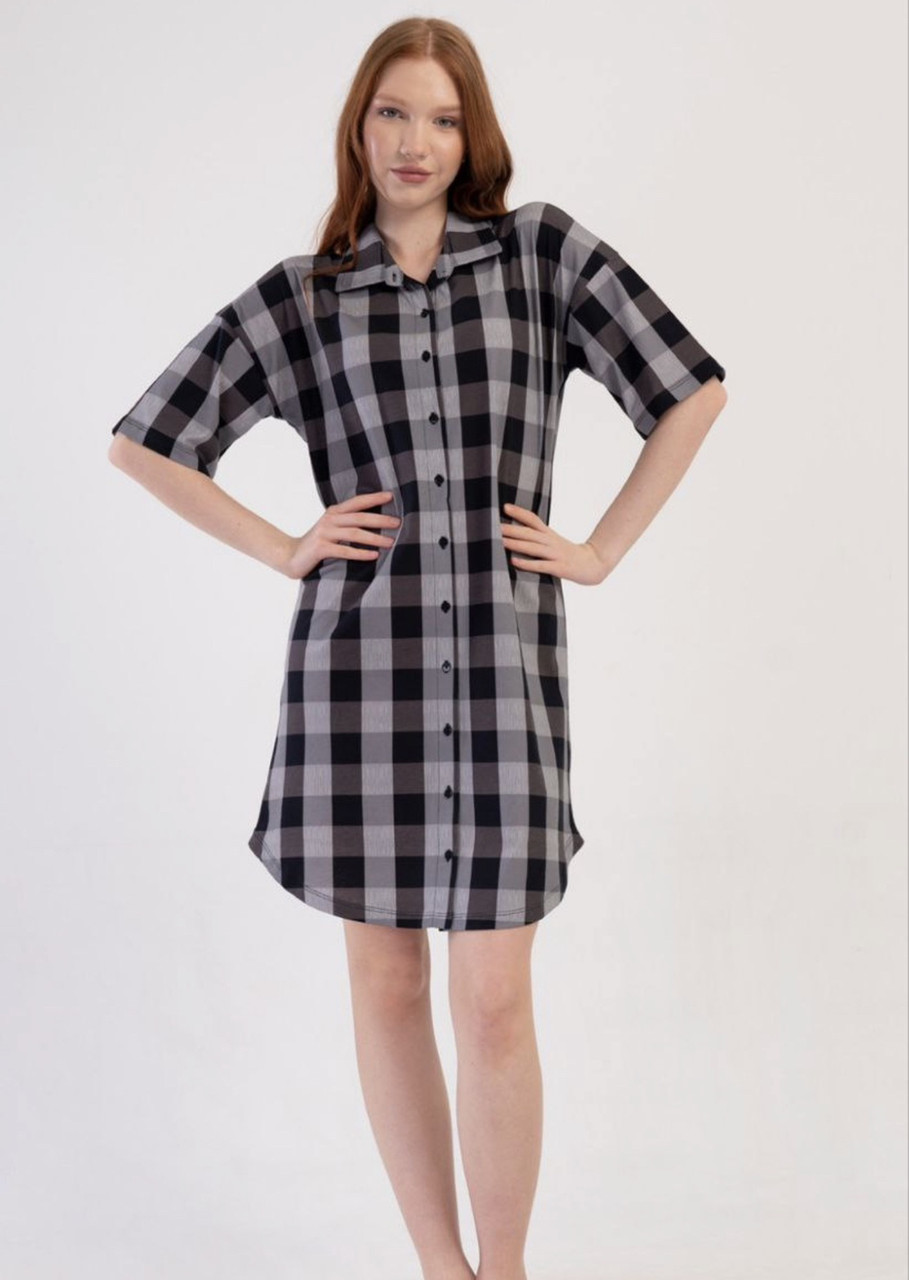 Халат-туніка молодіжна на гудзиках, фото 1