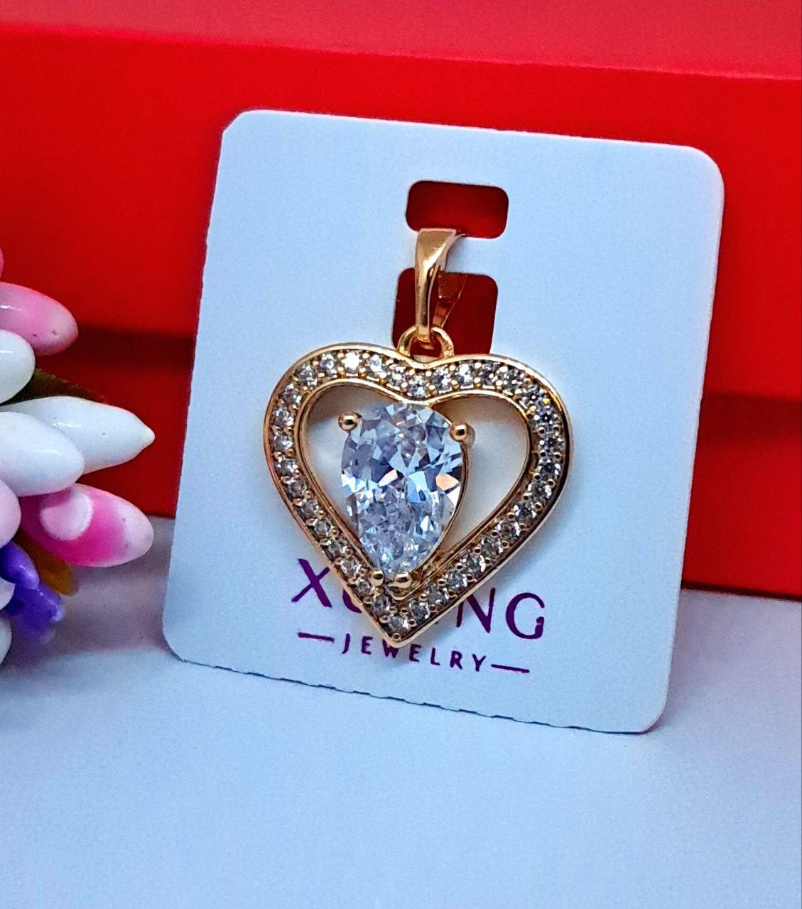 Кулон Серце Розмір 18×18 мм вушко 4 мм Медичне золото код 0319