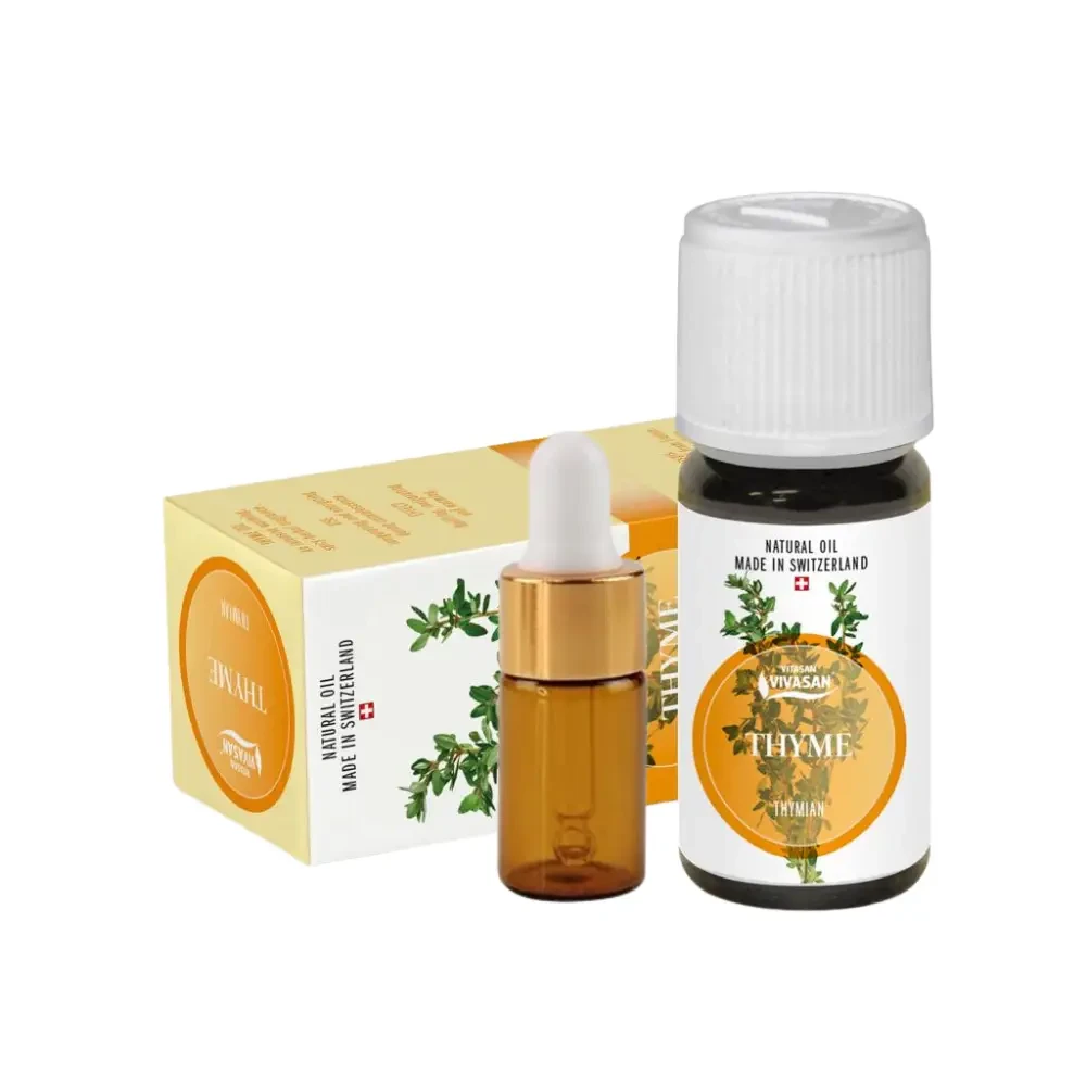 Натуральна ефірна олія Чебрець Білий 3мл пробник Вівасан Швейцарія Vivasan Thyme oil Switzerland