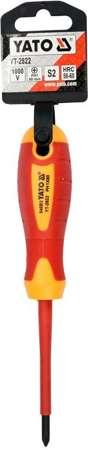 Викрутка хрестова діелектрична ізольована PH1 x 80 мм VDE до 1000V YATO, фото 1