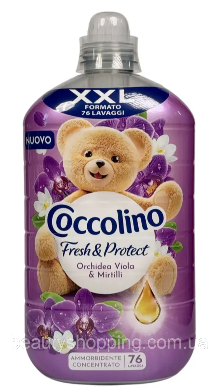 Кондиціонер для прання коколіно фіолетова орхідея чорниця Coccolino Orchidea Viola e Mirtilli Fresh Protect 1750 мл