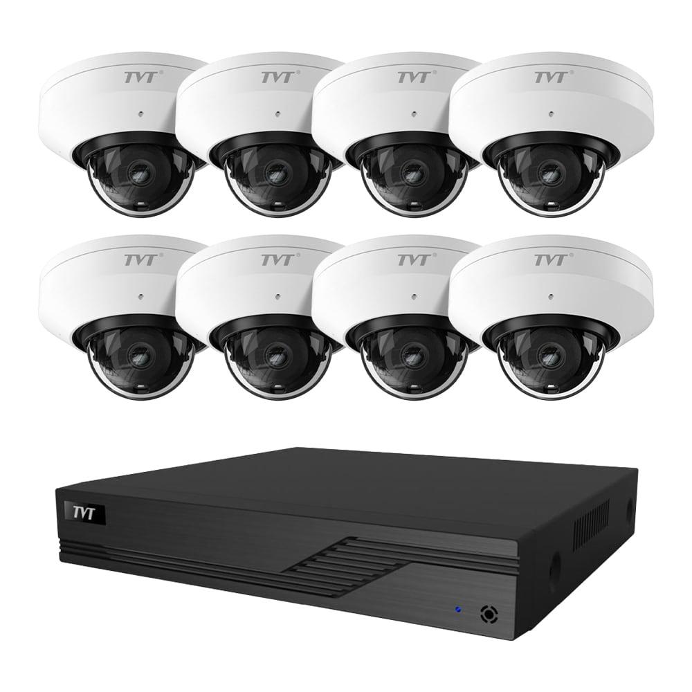 Комплект IP-відеонагляду на 8 камер TVT IP-Video Kit 8x5Mp (D) WiFi: 8 купольних 5Mp WiFi відеокамери + 8-канальний 8Mp, фото 1