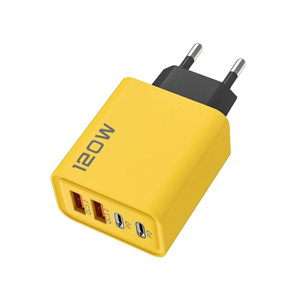 Швидка зарядка універсальна зарядка 4 порти 120Вт 3.0 Type-C USB PD Quick Charge, швидке заряджання ноутбука, планшета, iPhone, фото 1