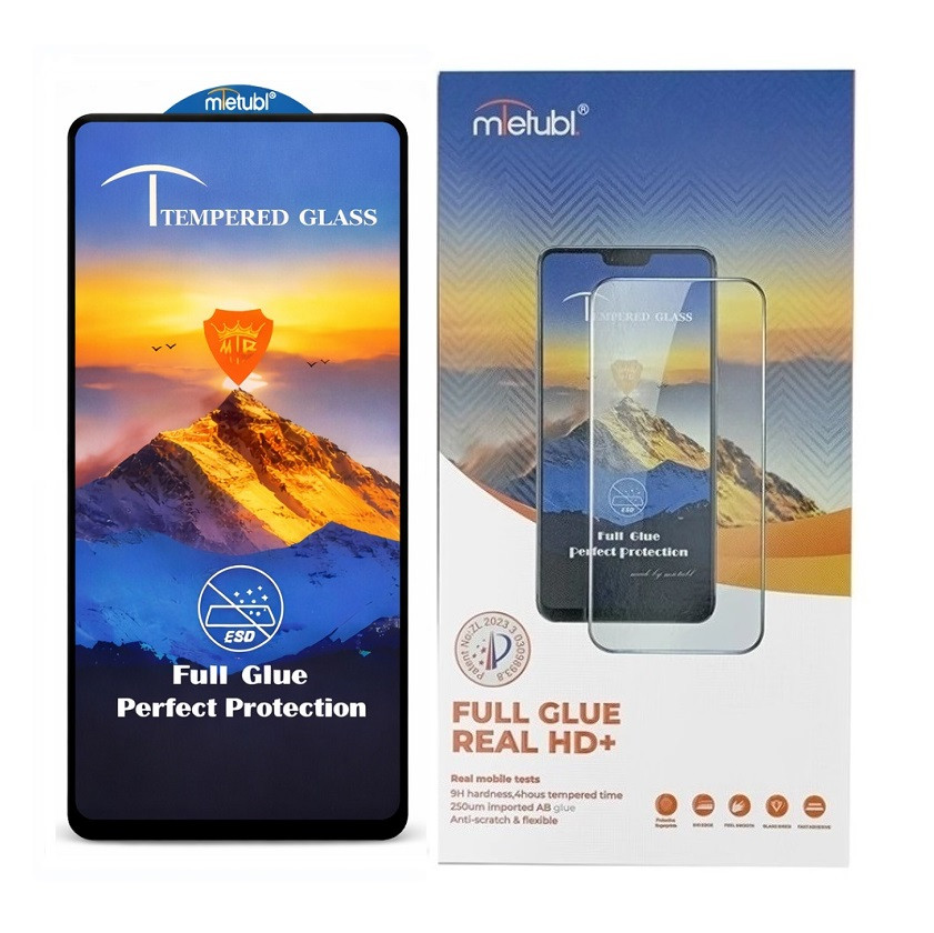 Захисне скло Mietubl для Xiaomi Redmi Note 12 Pro 5G, 9H, Full Glue, з чорною рамкою