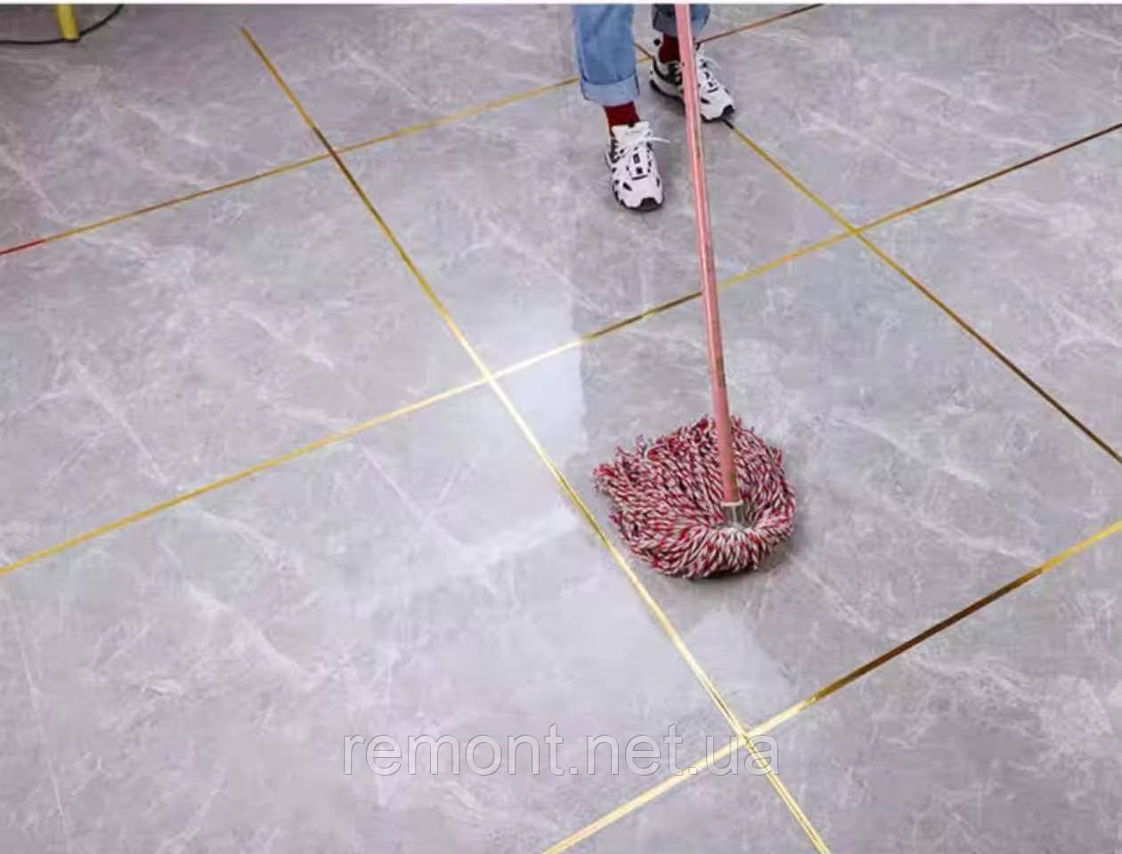 Самоклеюча декоративна стрічка «Золото» рулон - 20 мм × 50 м | Для швів плитки, декору стін, меблів та дверей, фото 1