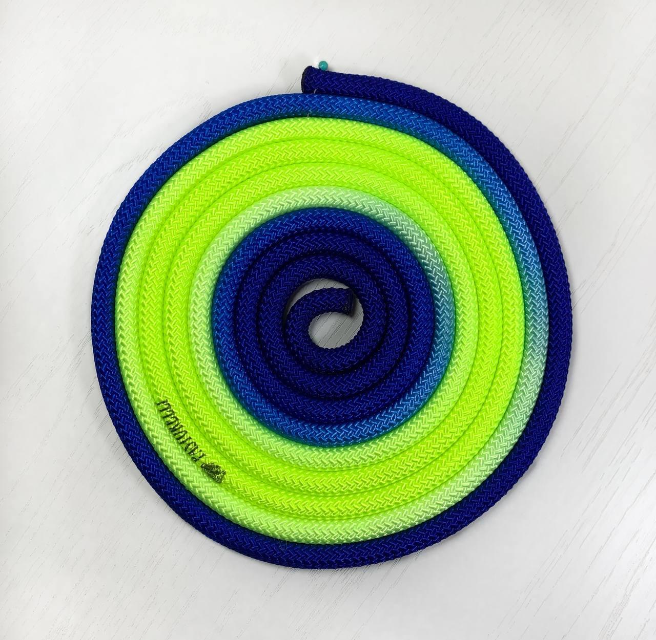 Скакалка Pastorelli для гімнастики 3м New Orleans col. Blu - Giallo FIG 04905, фото 1