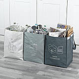 Beldray Набір 3 мішків для сортування сміття 44 л папір, скло, метал, пластик для кухні та дому, фото 7