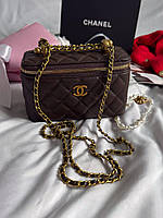 Chanel Classic Chocolate Lambskin Gold (з дзеркальцем)
