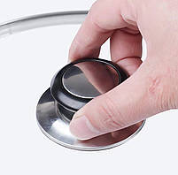 Набір універсальних змінних ручок для кухонних кришок 3 шт чорні 29585, фото 4