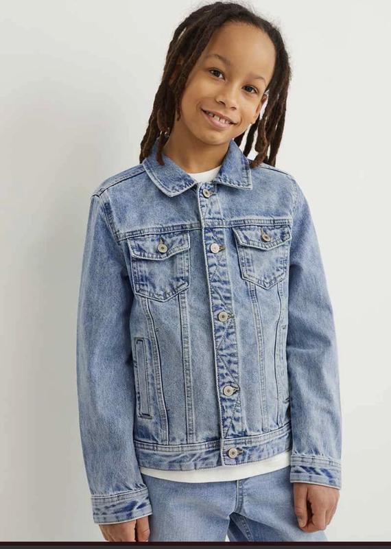 Куртка джинсова синя C&A 128см, фото 1