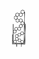 Опора садова під в'ючну рослину, шпалера для квітів, декор садовий Медок 60 х 210 см AR05-03 чорний