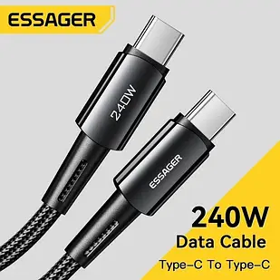 Кабель Essager Sunset Type-C to Type-C 240W Data Cable 2 м Dark Grey (EXCTT3-CGA0G-P)