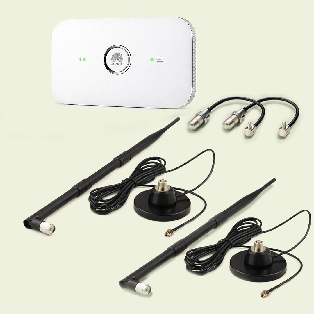 4G роутер Huawei 5573 з 2 антенами 10 дБ для автомобіля, фото 1