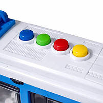 Тролейбус гармошка іграшковий 48 см, синій — міський електротранспорт з підсвіткою салону, арт. 58095A, фото 9